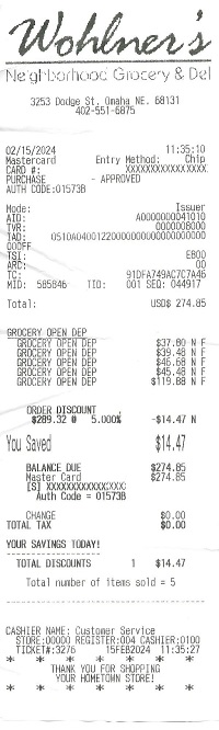  from Wohlners Grocery 5 cases seafood donation to Beth Food Bank Nebraska Medicine Omaha NE USA 