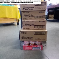  5 cases seafood donation to Beth Food Bank Nebraska Medicine Omaha NE USA 
