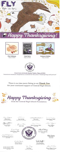  Central High School Foundation 2023 Thanksgiving Card 