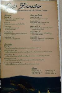  Cafe Zanzibar Menu Front 