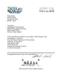  Ivie Invite to The Ivie Chess Tournament Omaha 2023 