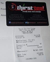  Thirst-Tea Gift Card 